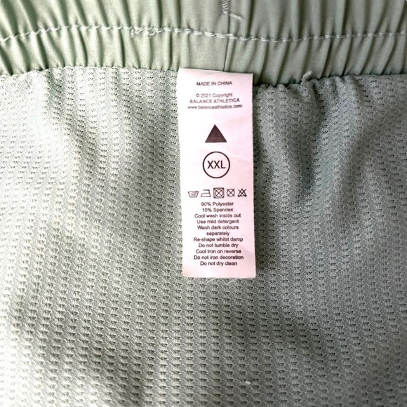 Vitality Balance Athletica Shorts Mens XXL Green Run Gym Workout Beach Athletic - Picture 7 of 8